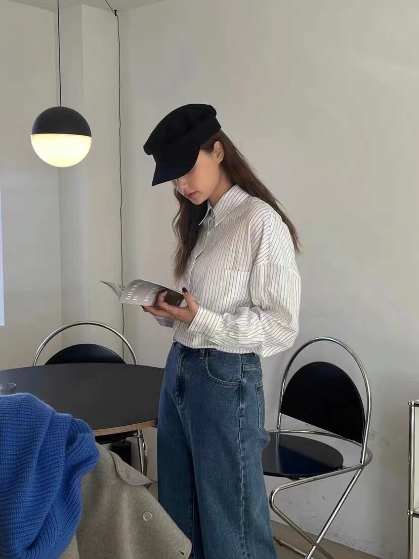 ストライプブラウス　AJ2205-271