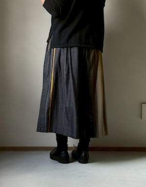 12)  ワイドパンツ ショート ポケット  コットン  DGY/KHA  玉木新雌 tamaki niime