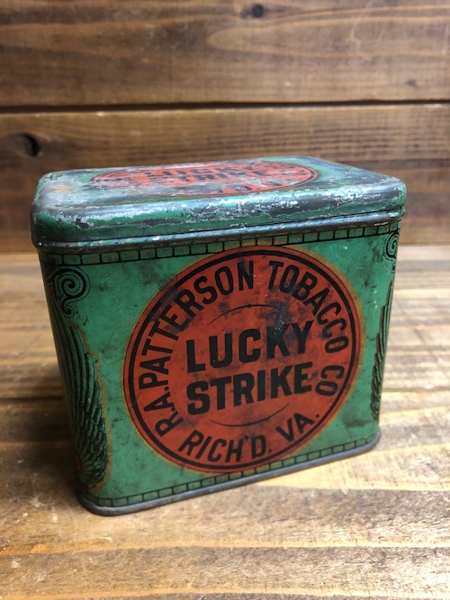 VINTAGE CAN BOX''LUCKY STRIKE''TOBACCO(B)/ラッキーストライク タバコ缶 ビンテージ