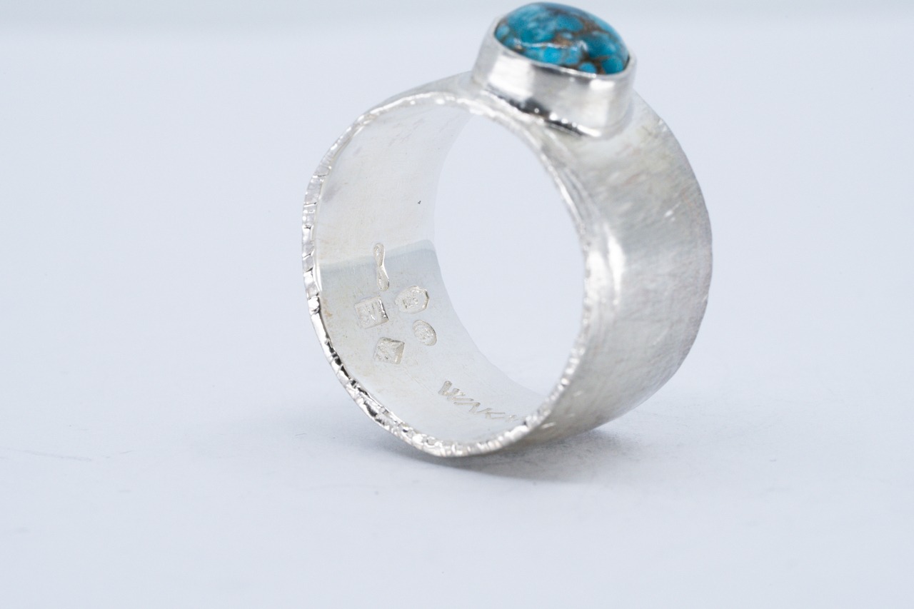 R-111 Bark Ring(L) turquoise