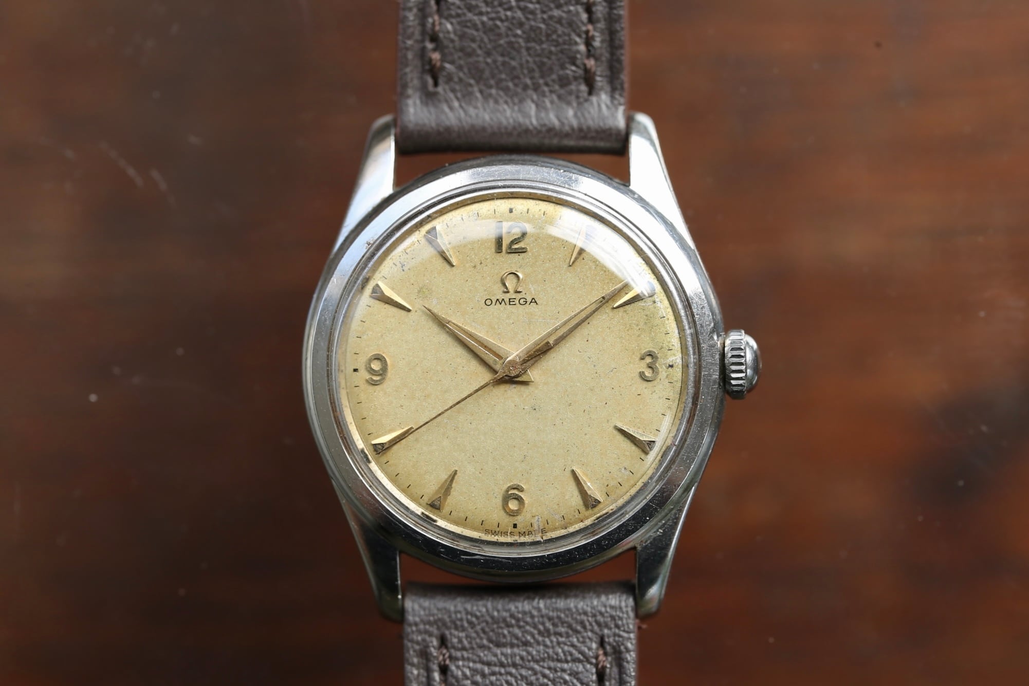 OMEGA】 1952年製 オメガ シーマスターケース 飛びアラビア エイジング