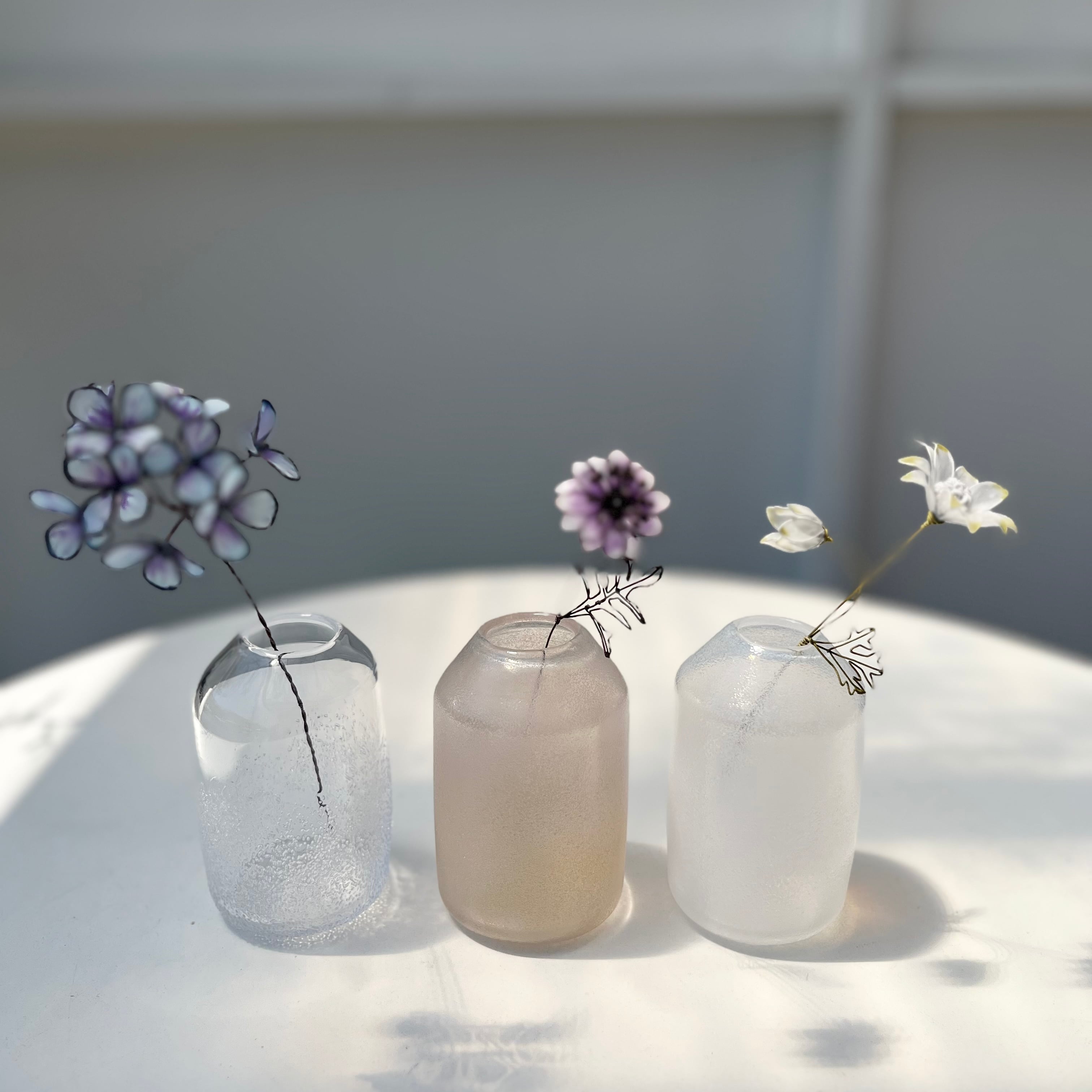 FUKU glassworks 相馬佳織 うたかた 花器 小