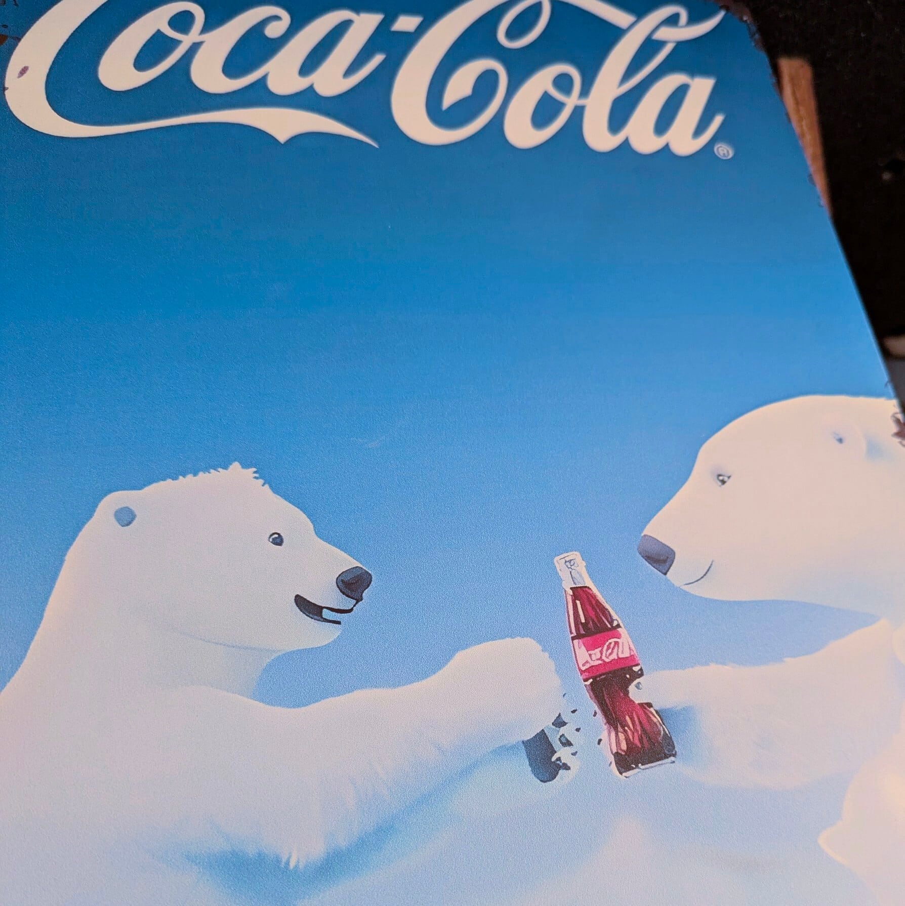 送料無料！ちょうどいいブリキ看板 【 Coca-Cola ( コカ・コーラ