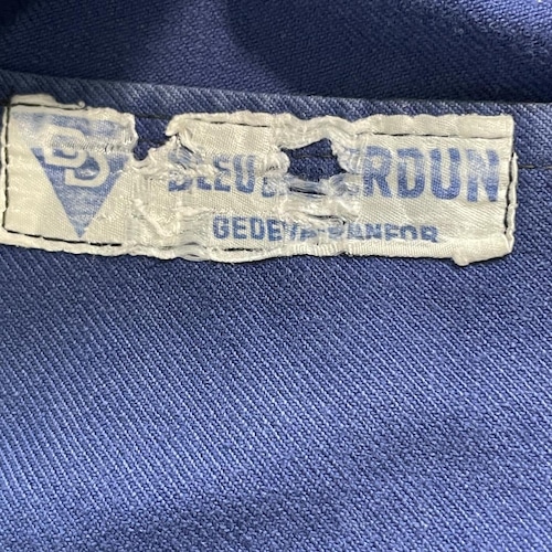 50-60s サンフェード BLEU VERDUN フレンチワークジャケット 詳細写真2