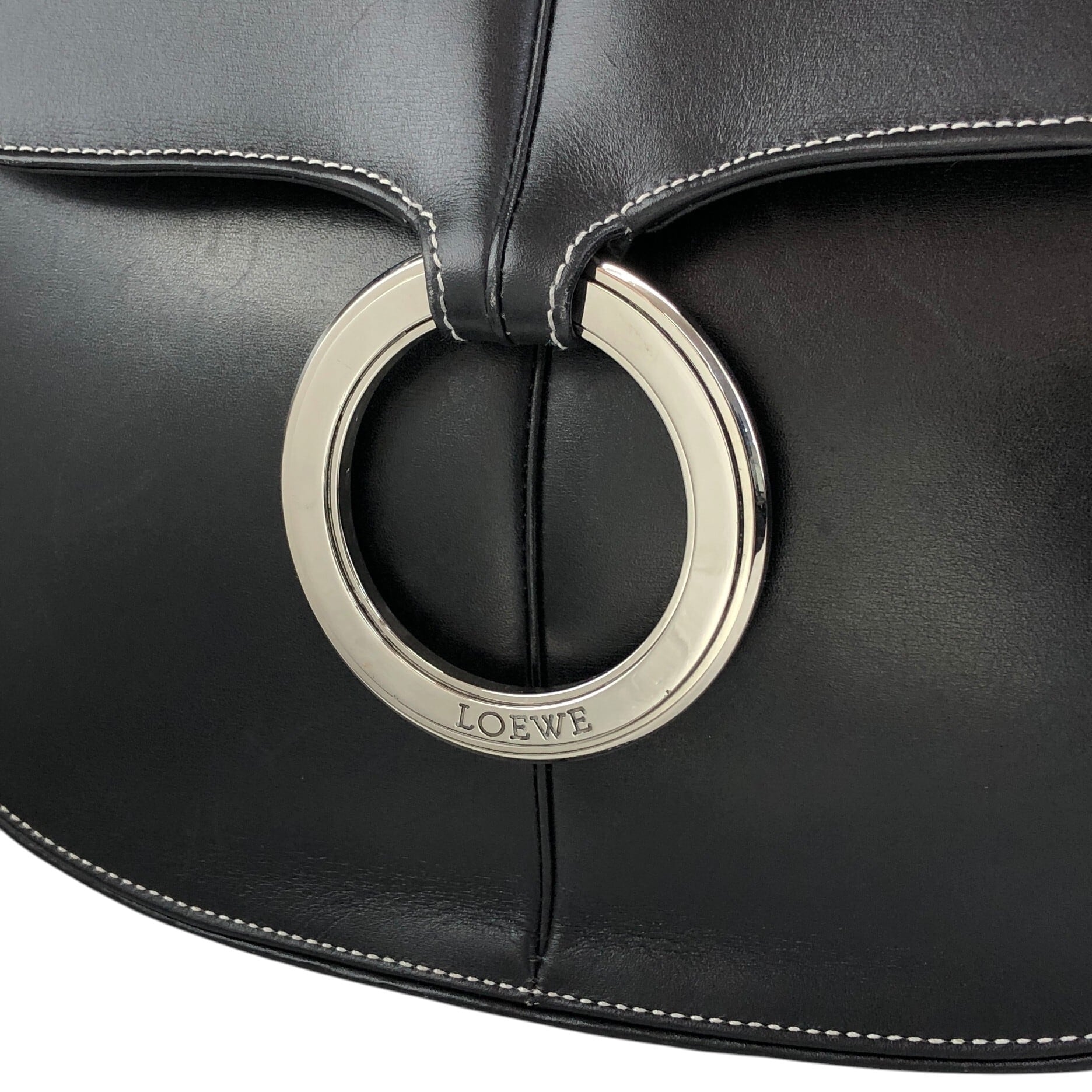 LOEWE ロエベ ショルダーバッグ ブラック サークルモチーフ ロゴ