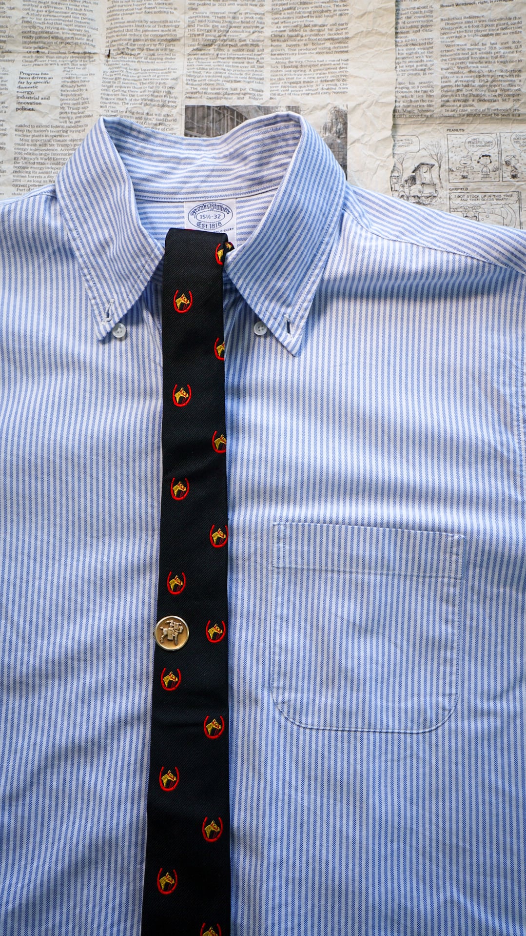 【1970s】BROOKS BROTHERS ブルックスブラザーズ ナロータイ 1970s】BROOKS BROTHERS ブルックスブラザーズ ホースシュー & ホース