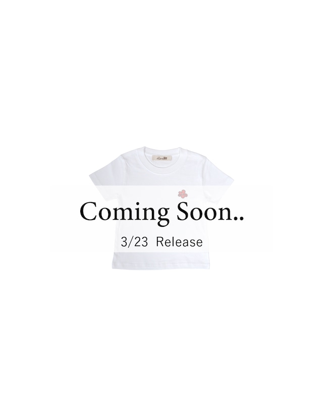 【mini】FLOWER ICON WAPPEN T-SHIRTS for Kids［RKC013］