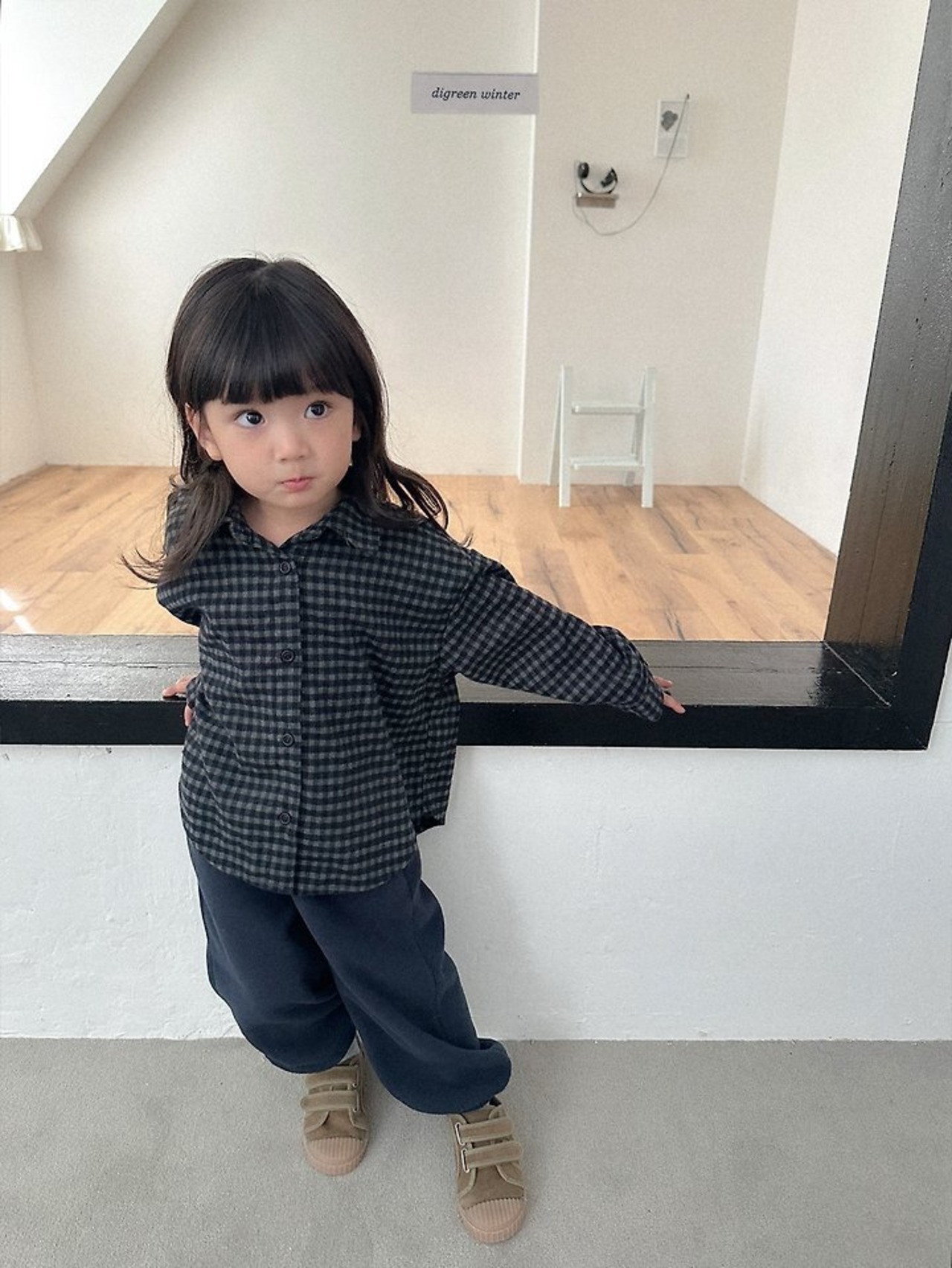 〖取寄〗韓国子供服 / 26winter / Digreen / モナチェックシャツ / キッズ / 冬服 *S~2XL*