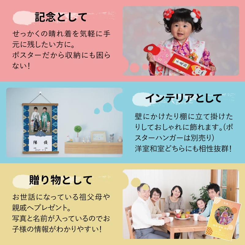 選べるデザイン11種類〉ハローエンジェル 七五三アートポスター