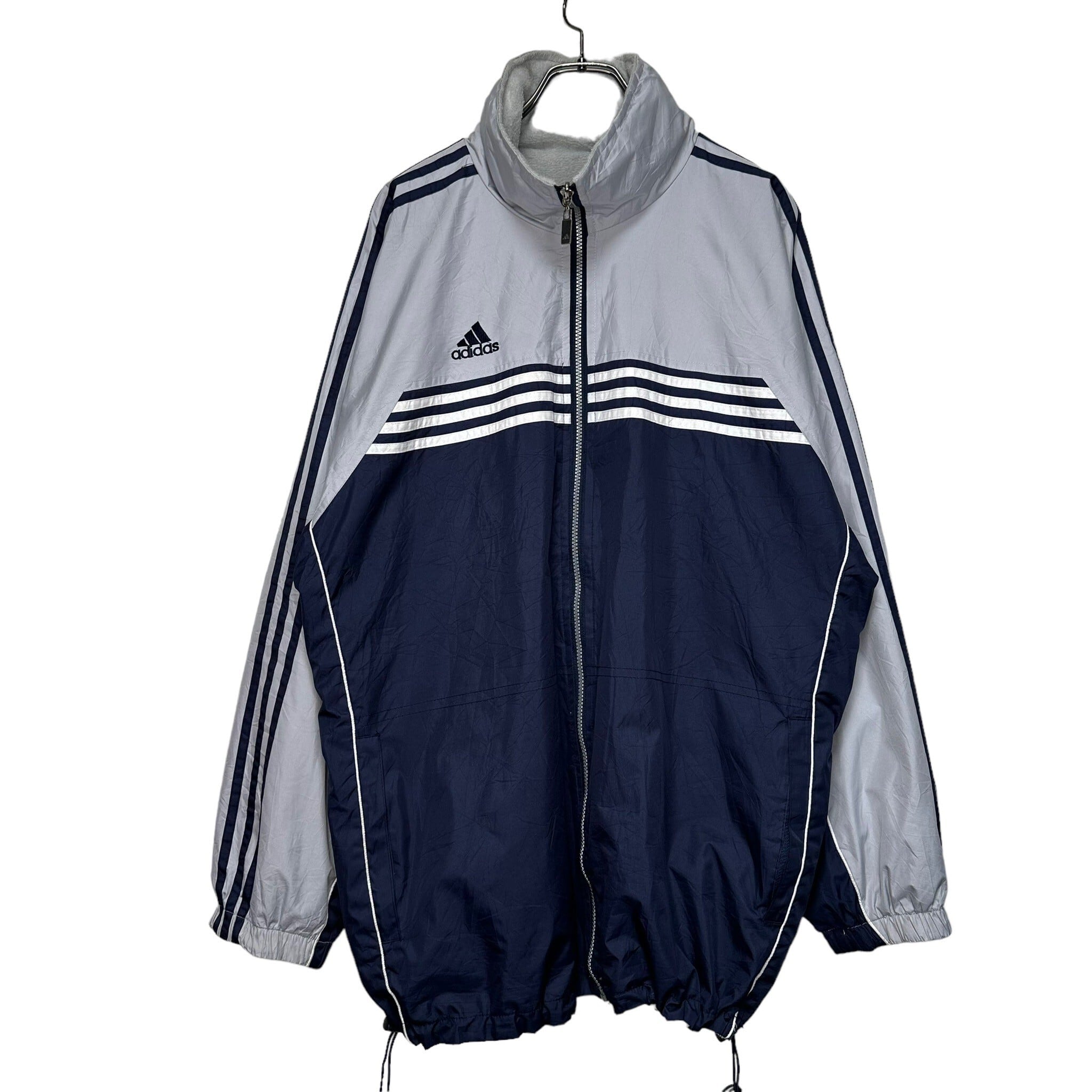 90s adidas ナイロンジャケット　ビンテージ　ドローコード付き