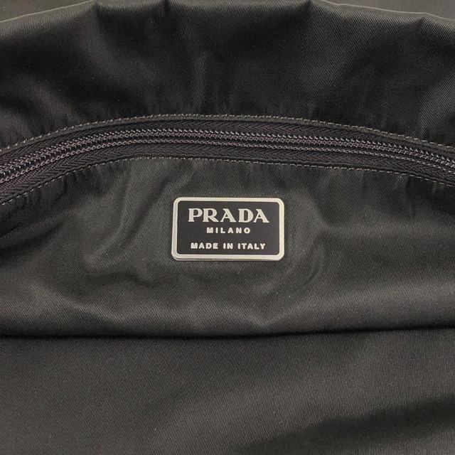 PRADA プラダ ハンドバッグ ブラウン トライアングルロゴ ナイロン トートバッグ vintage ヴィンテージ オールド 4bbxfs