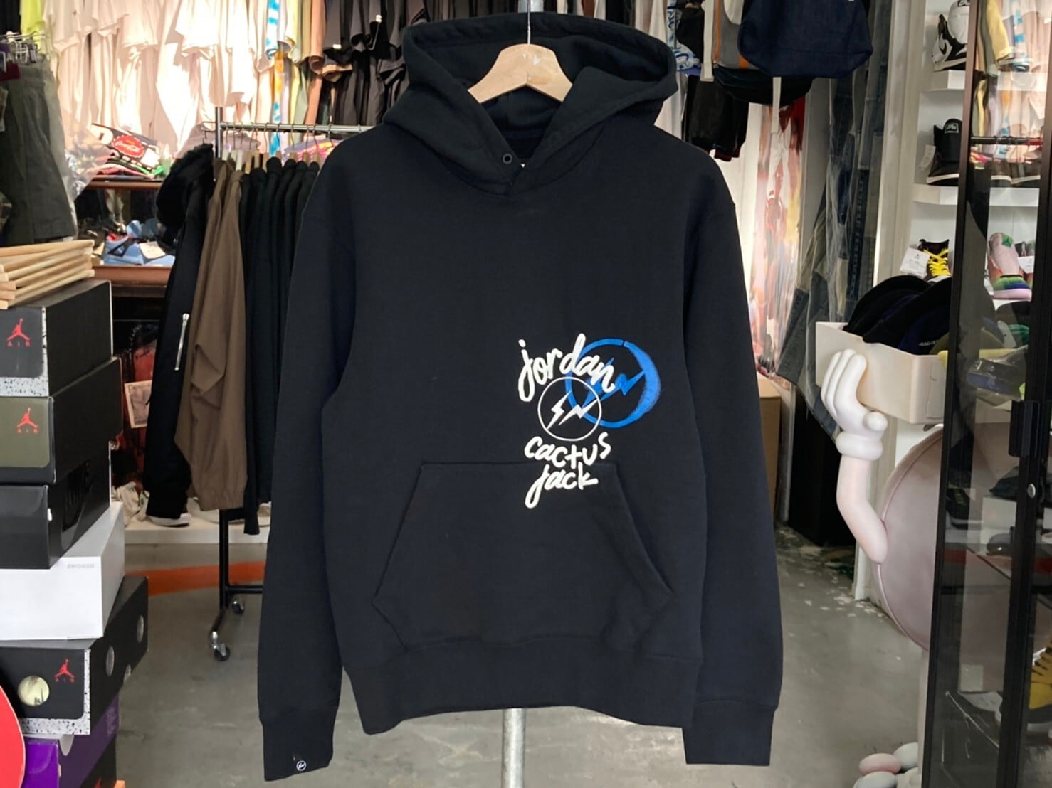 NIKE × TRAVIS SCOTT × FRAGMENT AIR JORDAN HOODIE BLACK XS DJ0615