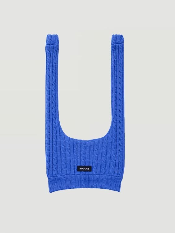 S/即納【BOOCCE】CABLE KNIT MUFFLER (Blue)