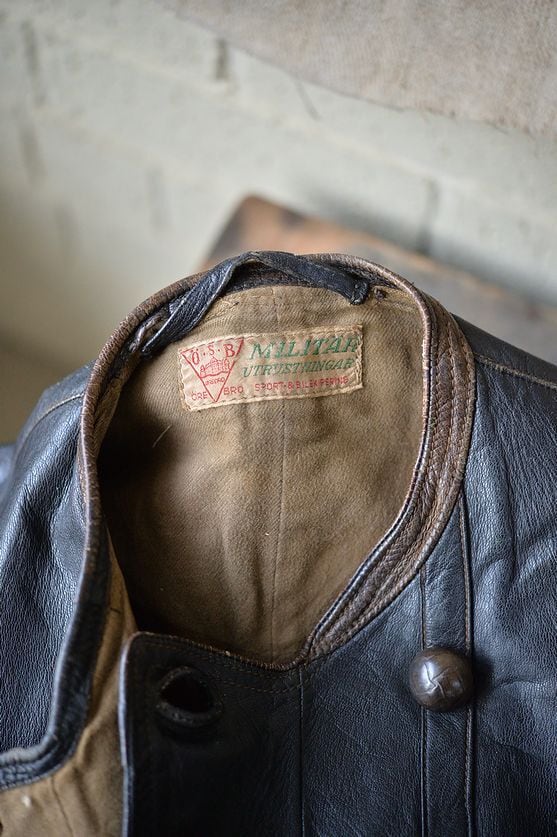 Vintage Swedish Work leather jacket | EXTRA'S GARMENT SUPPLY
