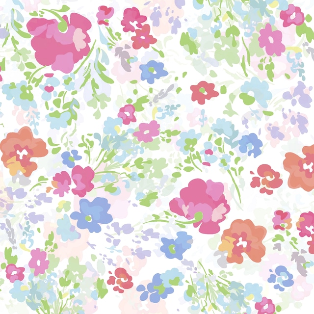 2022春夏【Paper+Design】バラ売り2枚 ランチサイズ ペーパーナプキン Floral Oasis ホワイト