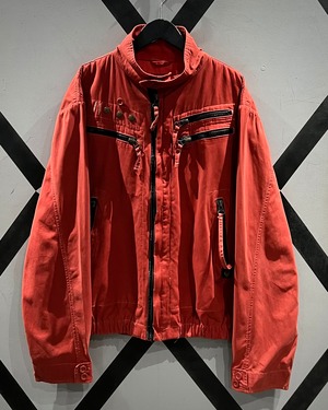 【X VINTAGE】 Zip Pocket Gimmck Vintage Stand Collar Jacket