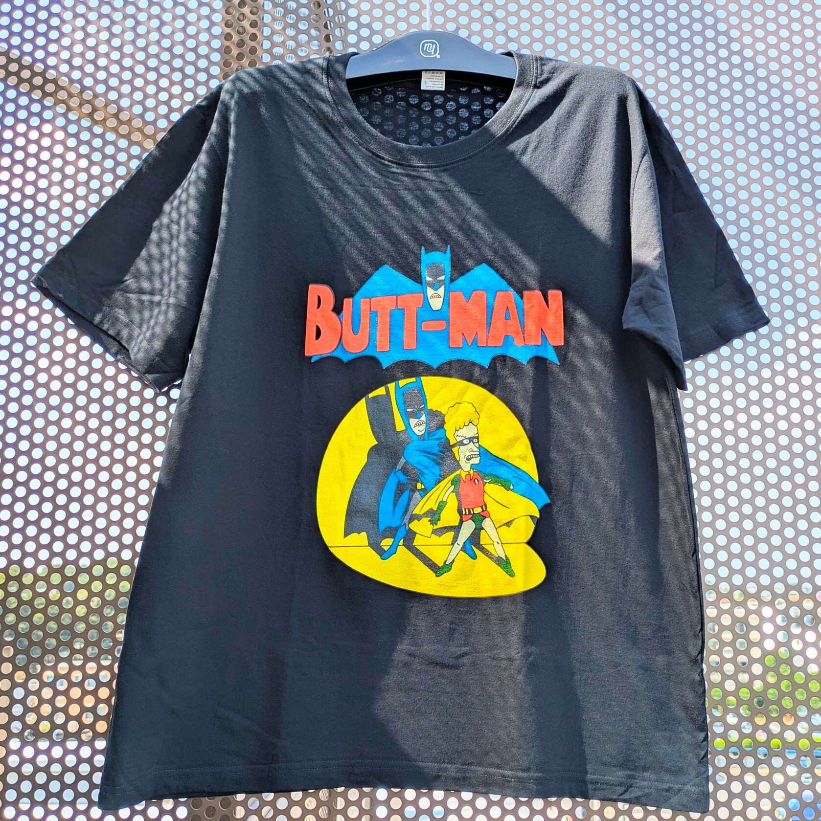 ♧再入荷!【 Beavis and Butt-Head(ビーバスアンドバットヘッド)】  BUTT-MAN / BATMAN / バットマン  Tシャツ / MTV  〚アメリカン雑貨 アメトイ〛