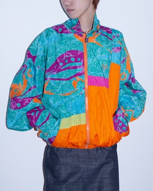 1980s Sergio Tacchini - abstract nylon jacket