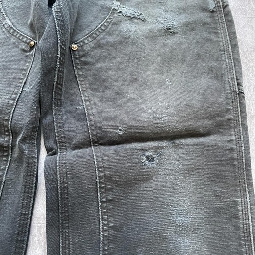 ブラック ダブルニー Carhartt B136 GVL 32×32 詳細写真16