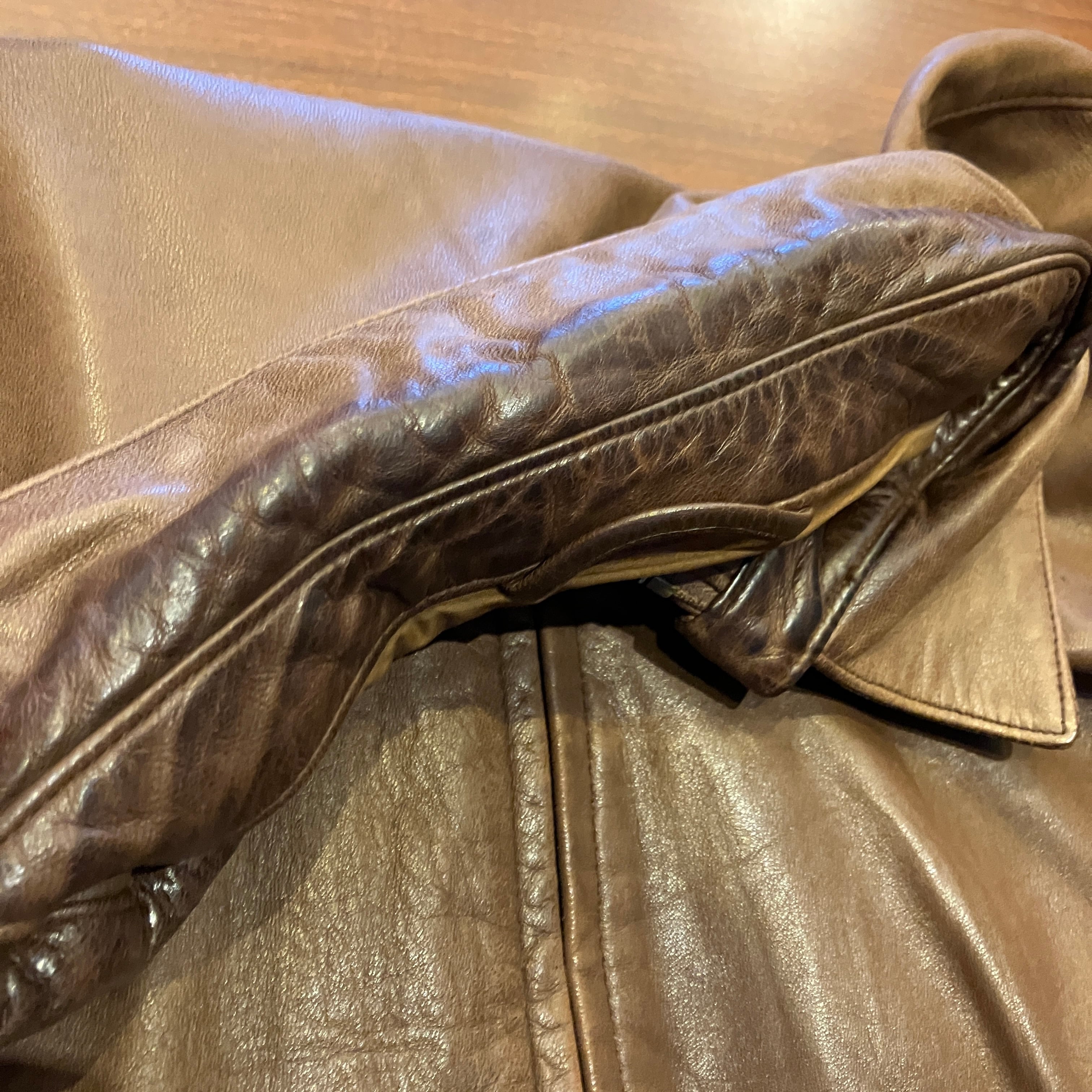 RALPH LAUREN LAMB LEATHER SWING TOP BROWN ポニー無し 1990'S OLD