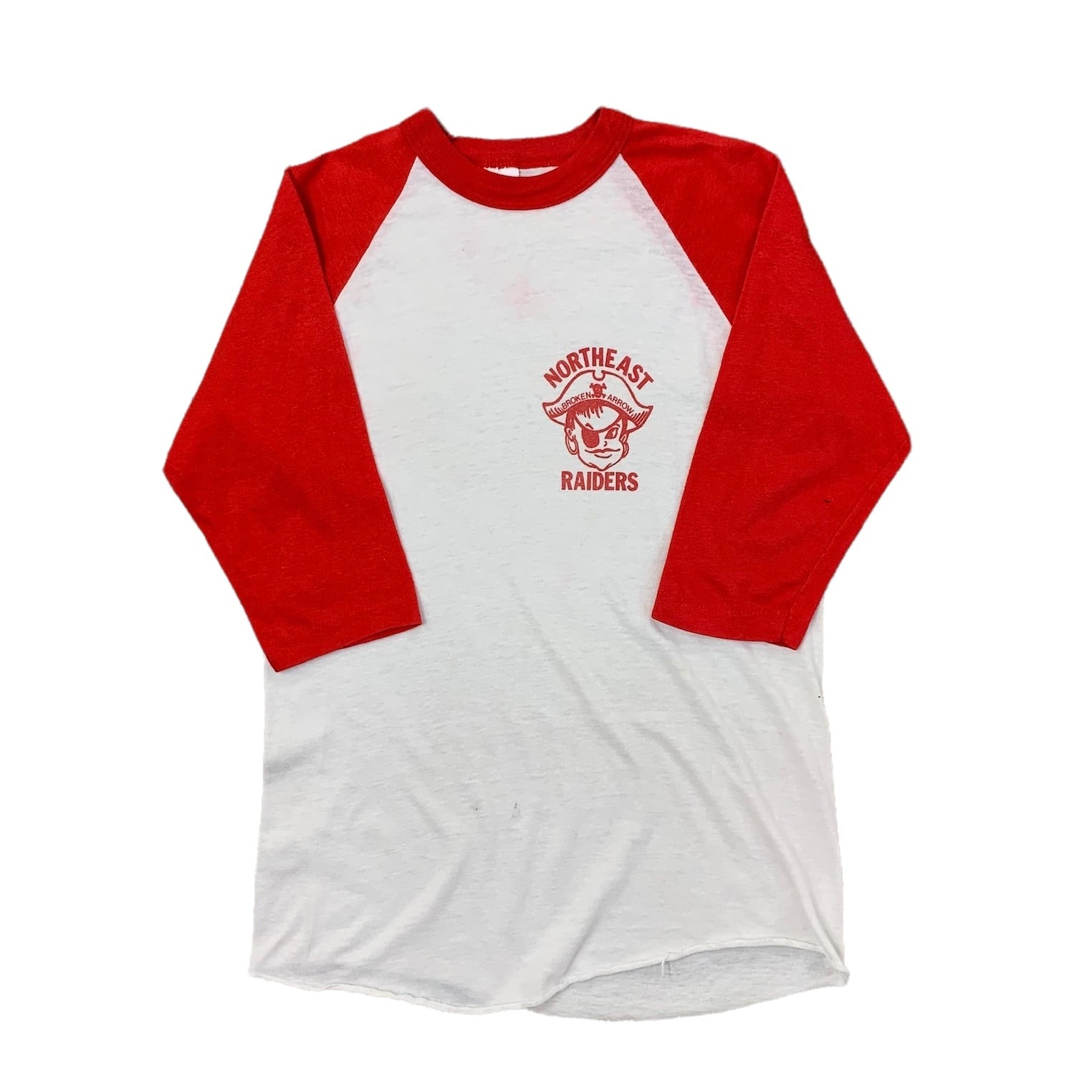 1173. 80's Hanes raglan tee ラグランTシャツ プリント ホワイト