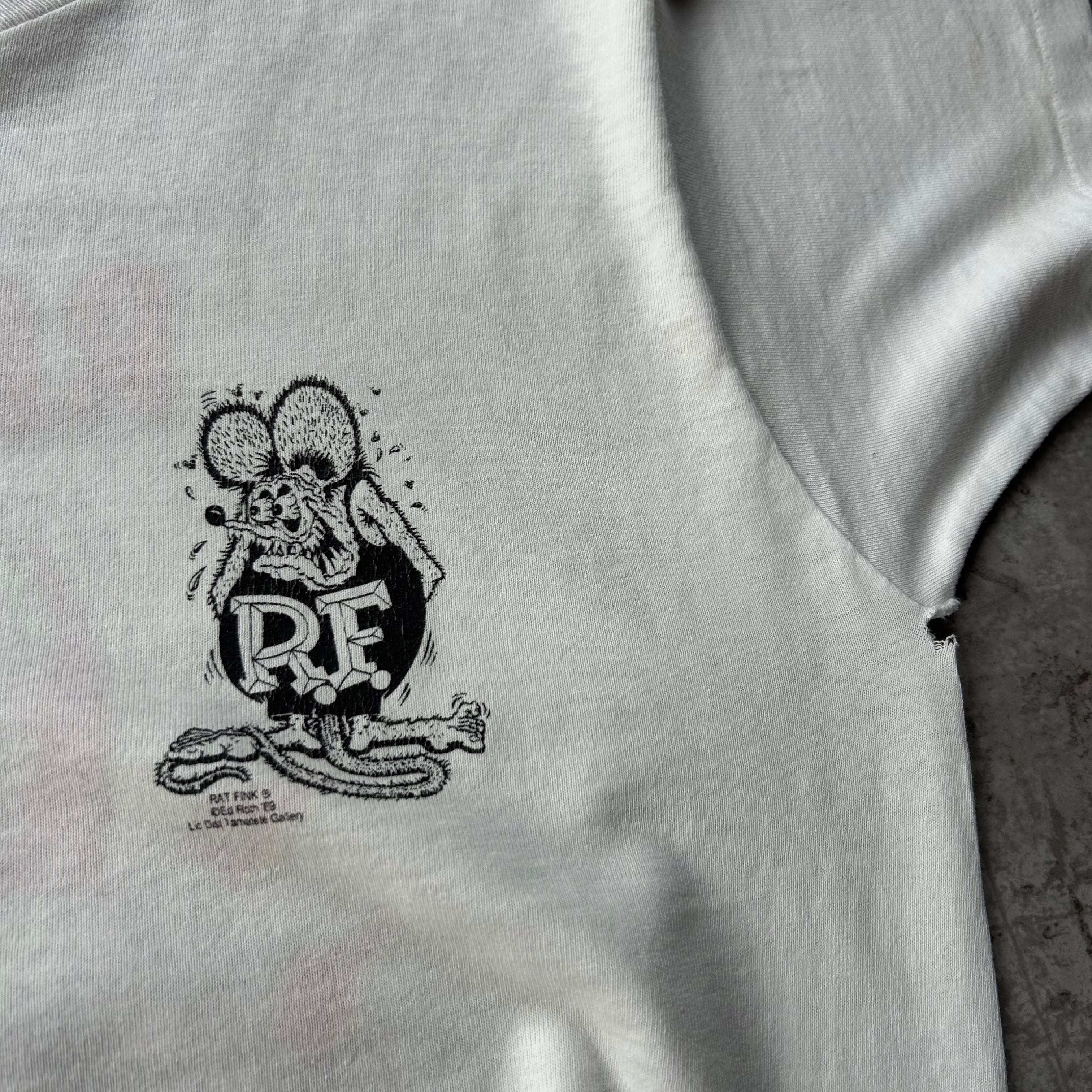 90s フルーツオブザルーム tシャツ ラットフィンク 白 M エドロス