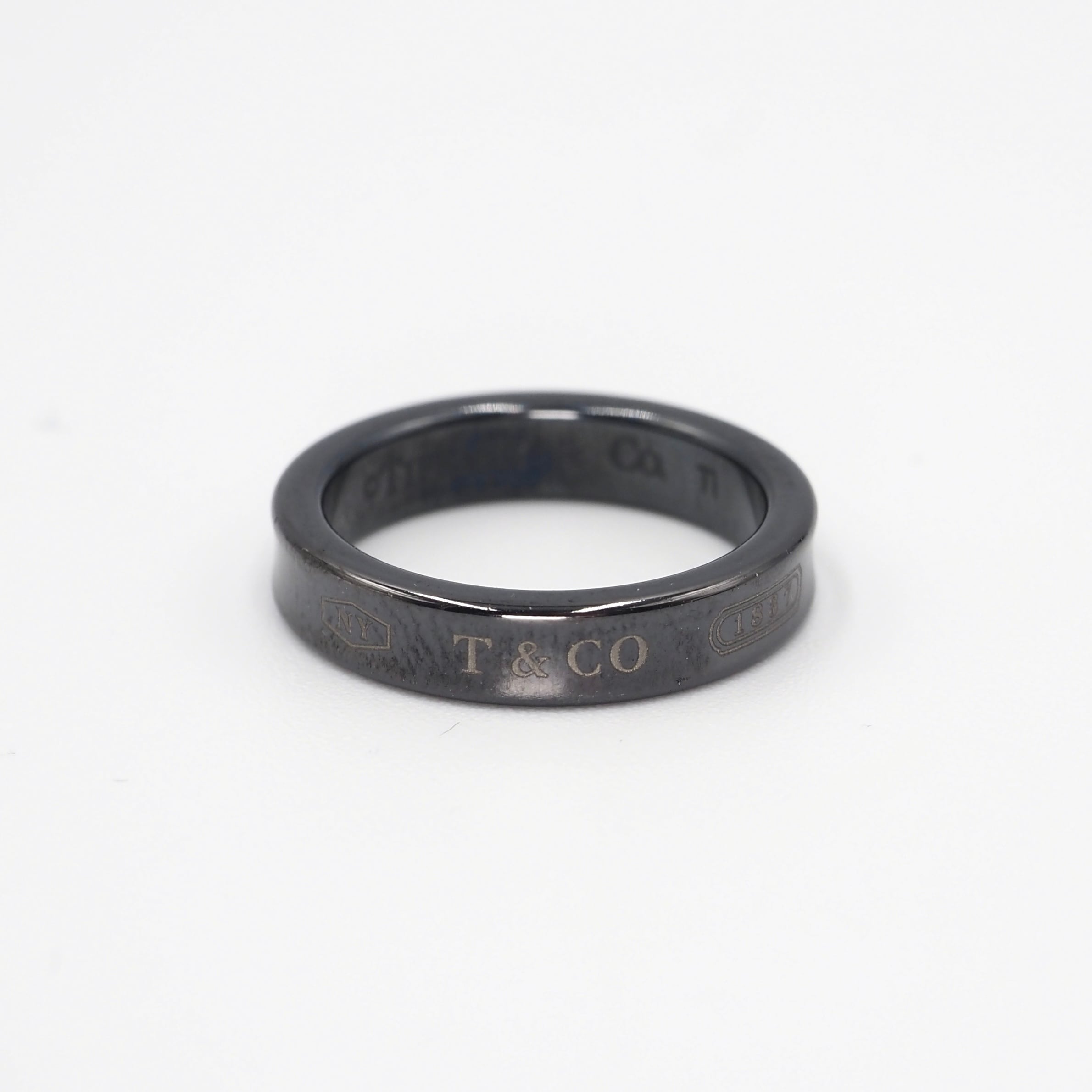 Tiffany&Co. 約10号 1837 ナロー リング チタン ティファニー