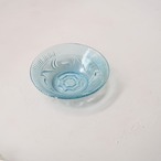 ブルーガラスのお皿