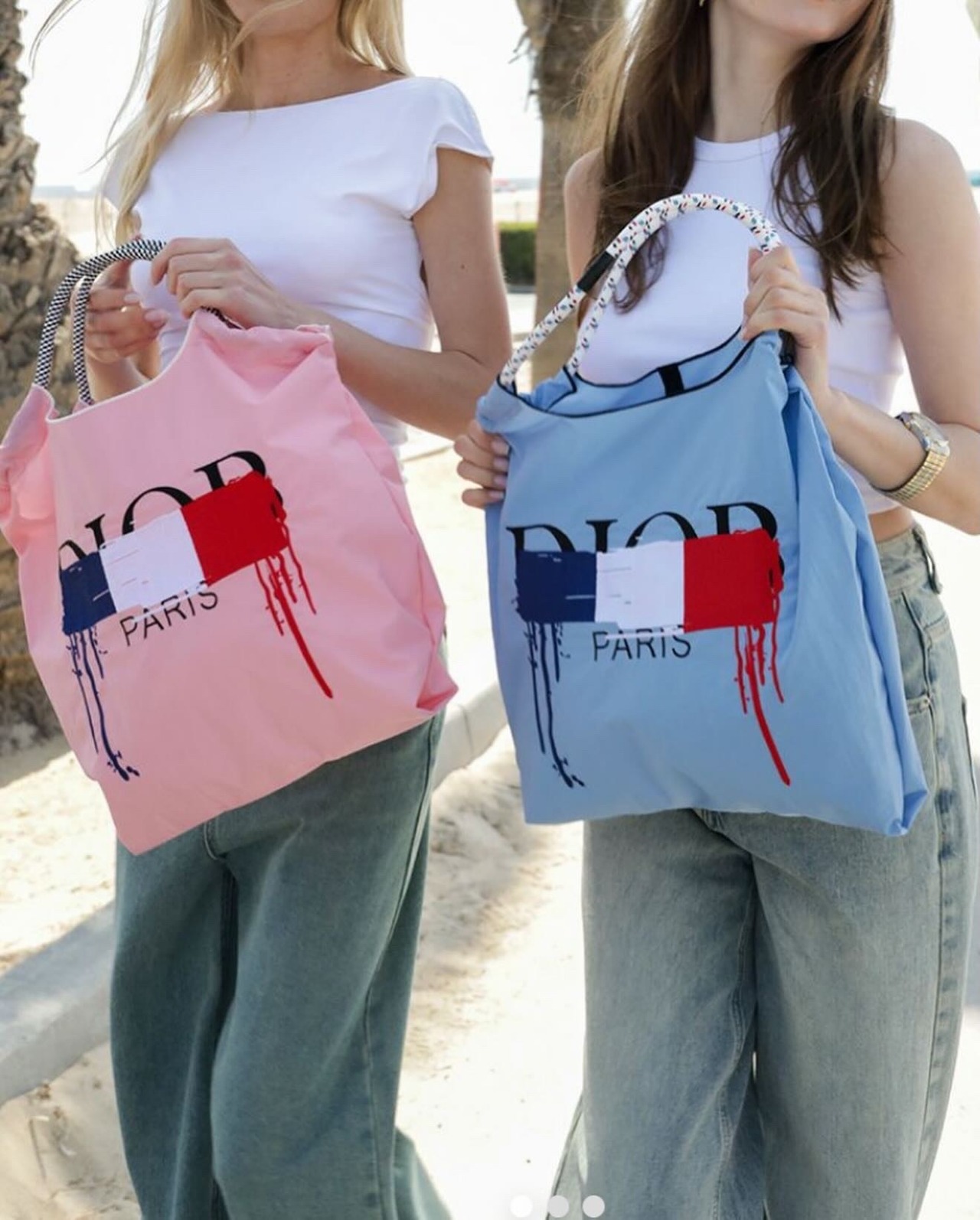 ミカーレミカーレ MICALLEMICALLE　DIO PARISペイントトートバッグ