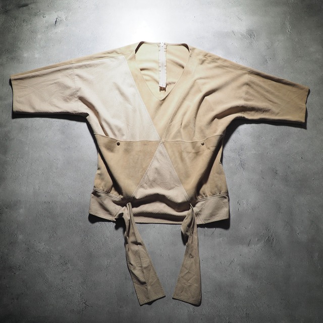 ” Unknown ” suede leather custom vintage loose pull over Tee
