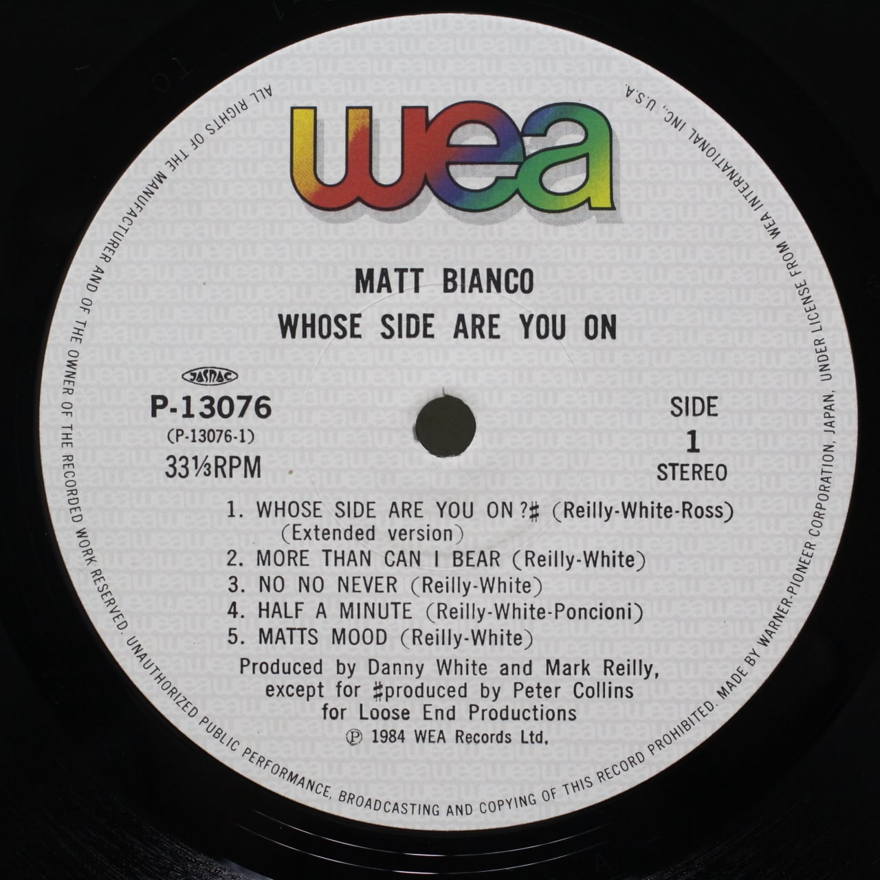Matt Bianco / Whose Side Are You On [P-13076] - 画像3