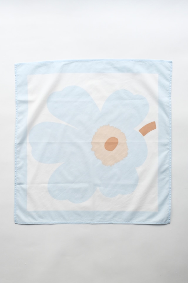 Soft blue Unikko square cotton scarf Soft blue Unikko square cotton scarf