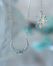 Luna Necklace / K18 / Pt / Diamond / KDN-004【受注生産】