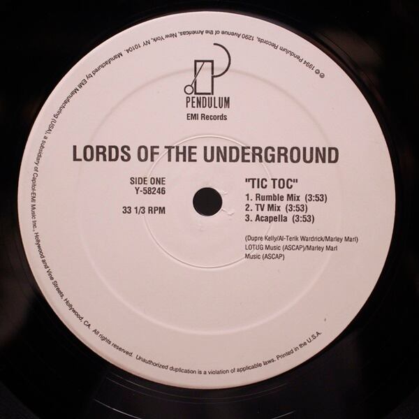 Lords Of The Underground / Tic Toc [Y-58246] - 画像3