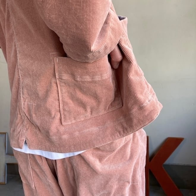 快晴堂 レディース ジャケット きれいなシャンブレーコール シャツ