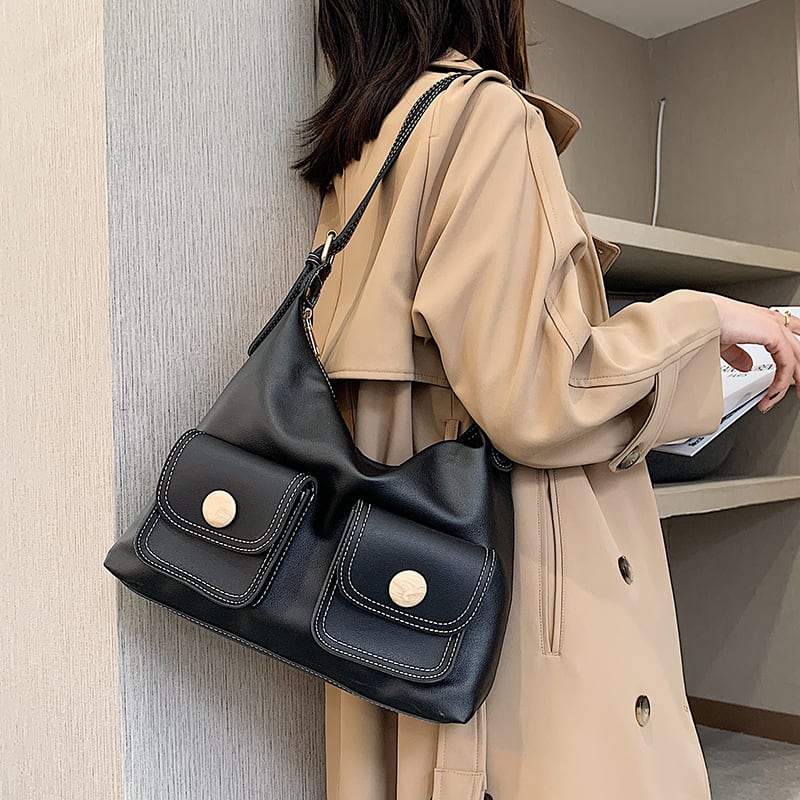 ニッチなデザインのハンドバッグハンドバッグ2020新しい流行の秋と冬のネットレッドテクスチャソフトレザー多目的ワンショルダー脇の下バッグ Tiancai_Wing_Bag3901663645