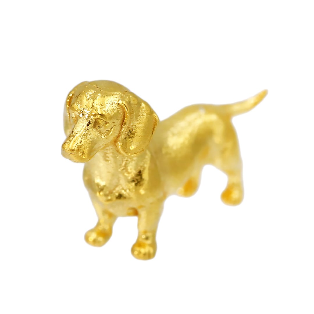 純金 約1g ダックスフンド JUNGOLD 指先サイズの芸術品