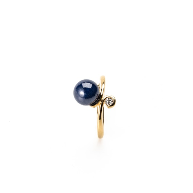 Gold Ear Cuff ゴールド.ラピスラズリ.ダイヤモンド.イヤーカフ GMG3LD
