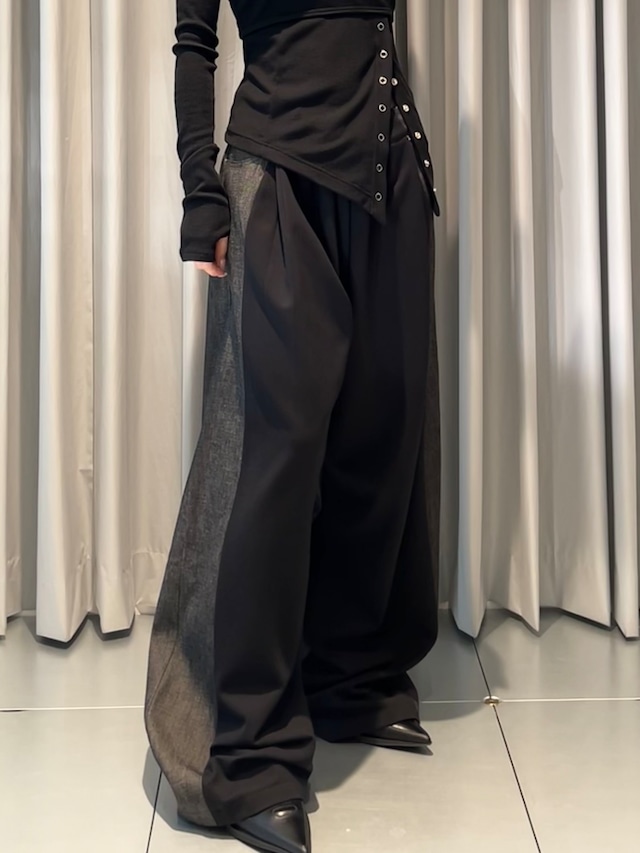 【26AW | WOMEN】AKIKOAOKI アキコアオキ / パンツ /  Denim combi trousers