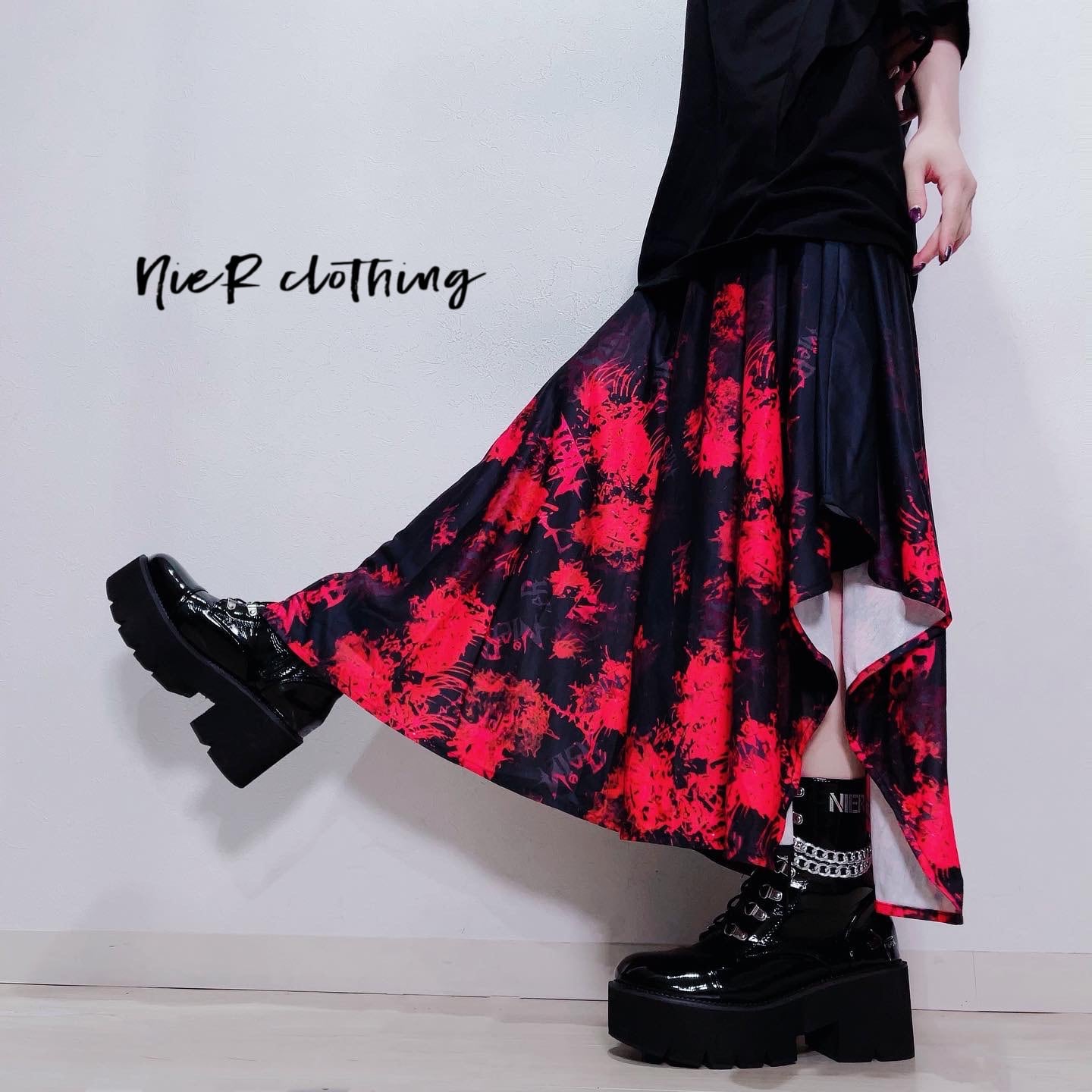 スカート風WIDE PANTS【彼岸花赤】 | NIER CLOTHING powered by BASE