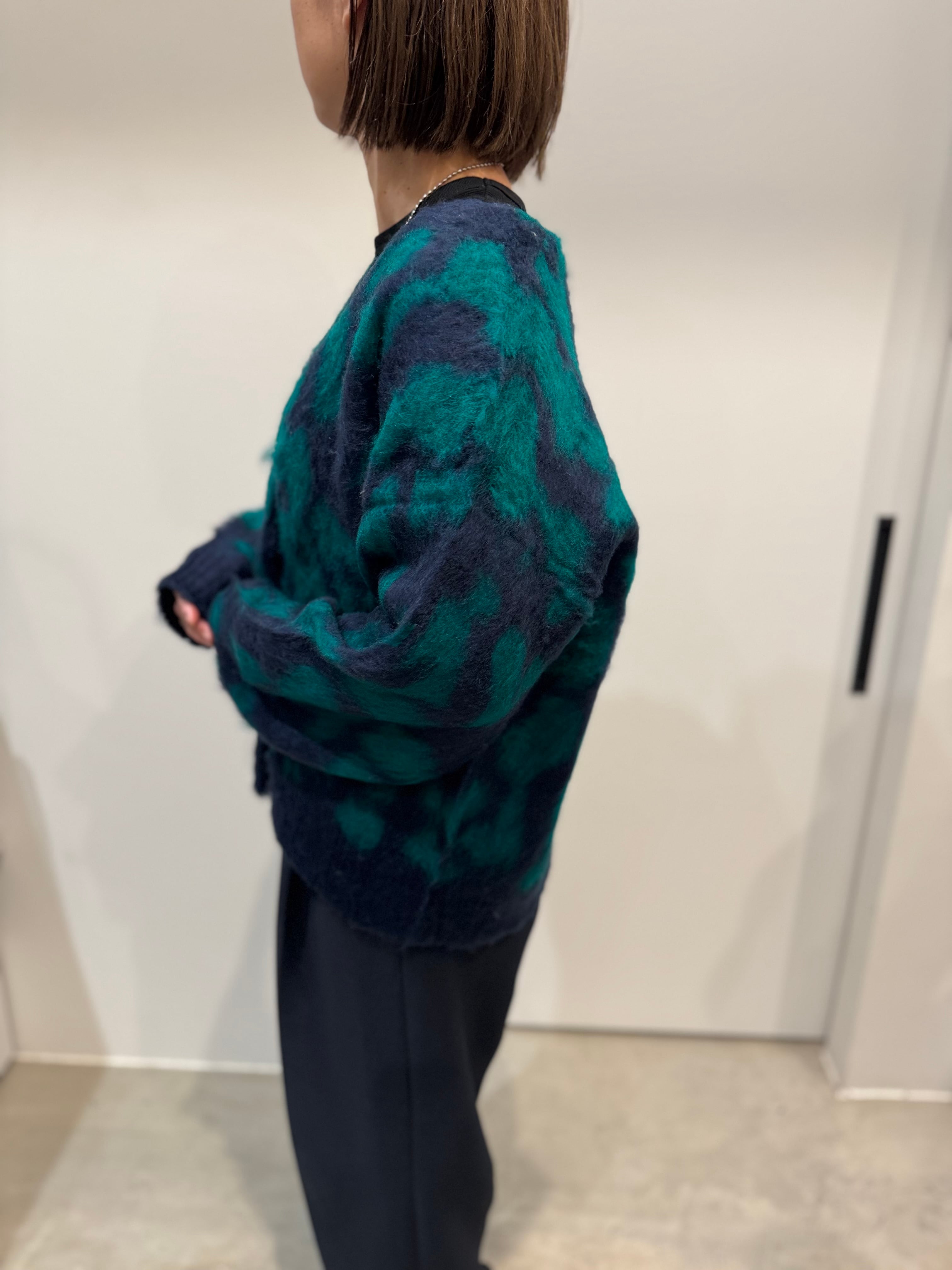 【SELECT】レオパード柄ニットカーディガン