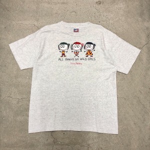 90～00s Danny First/Character print Tee/USA製/XL/キャラクタープリントT/Tシャツ/グレー/ダニーファースト