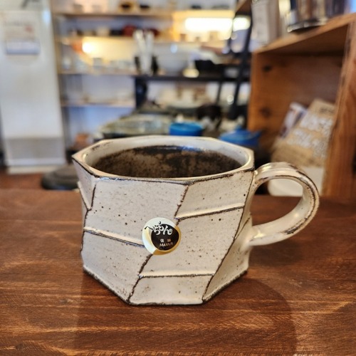 白　面そぎ　マグカップ