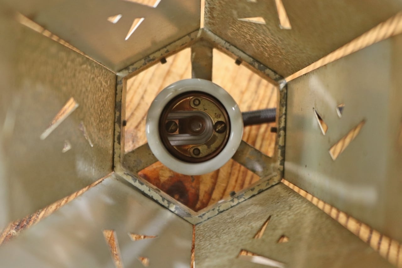 ヴィンテージ ペンダントライト ランプ 照明 和モダン 吊り下げ 金属製