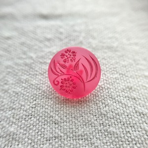 レッド 2輪フラワー 15mm