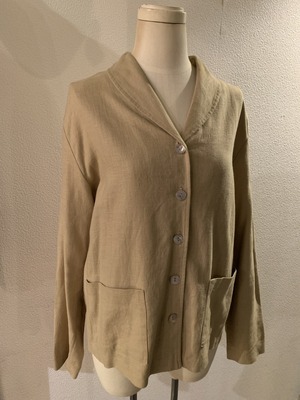 1990's Linen × Rayon Shawl Collar Jacket