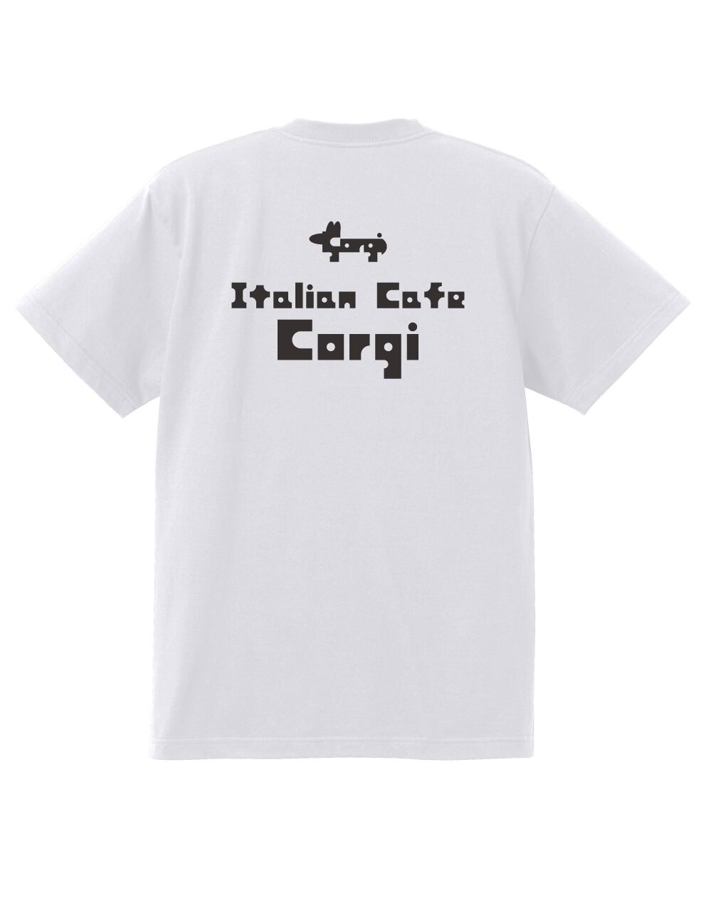 デザインNo.466 3星レストラン看板風デザイン イタリアンカフェコーギーTシャツ5.6ozTシャツ