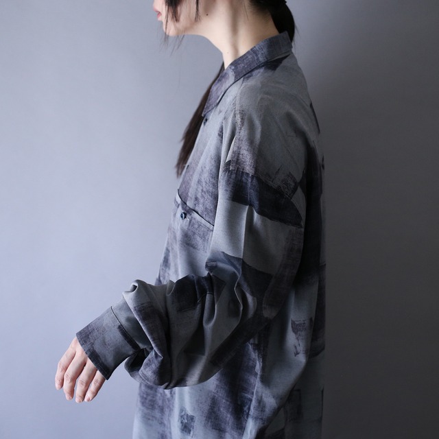 block fade full pattern over silhouette shirt