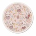 うさぎとお花の白雲石吸水コースター