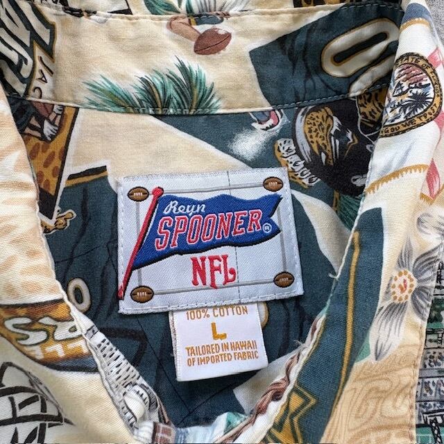 REYN SPOONER】レインスプーナー NFL JAGUARS 半袖シャツ アロハシャツ